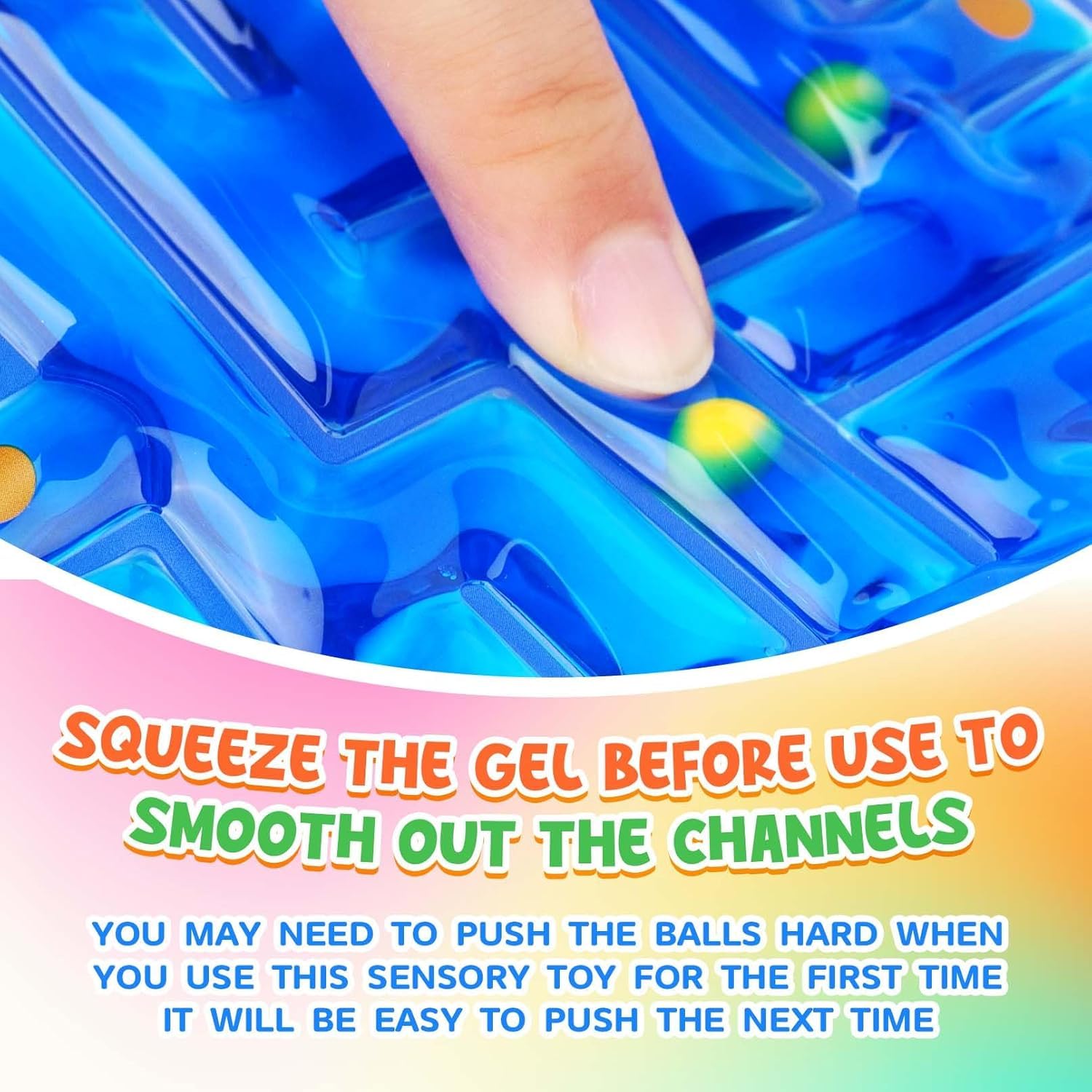 Sensory Fidget Maze Toy for Autism LESONG 6 Pack Sensory Maze Toys Autistic Calming Toys Feeling Toy for Children Kids Gel Filled Squishy Stress Toy for Preschool Special Needs Learning Toys - Image 3