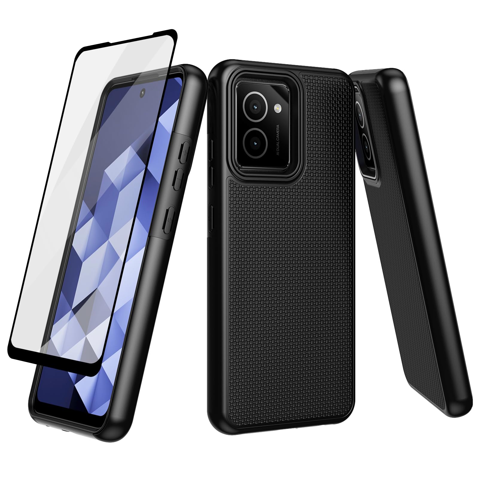 Ailiber for HMD Vibe 4G Case, HMD Vibe 4G[Not Fit 5G] Phone Case, with Screen Protector, Dual Layer Shockproof Protective, Silicone Bumper Non Slip