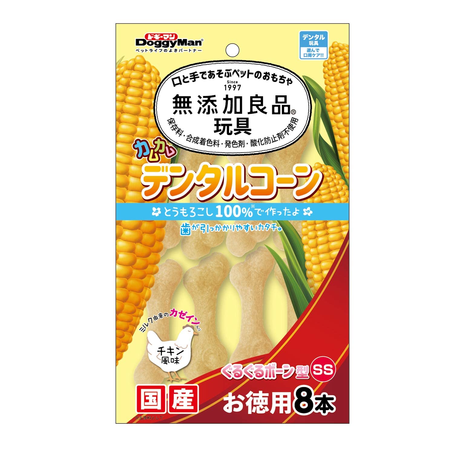 ボウまま　 CANIN Amazon.com : Additive-Free Camcam Dental Corn, Round Bone