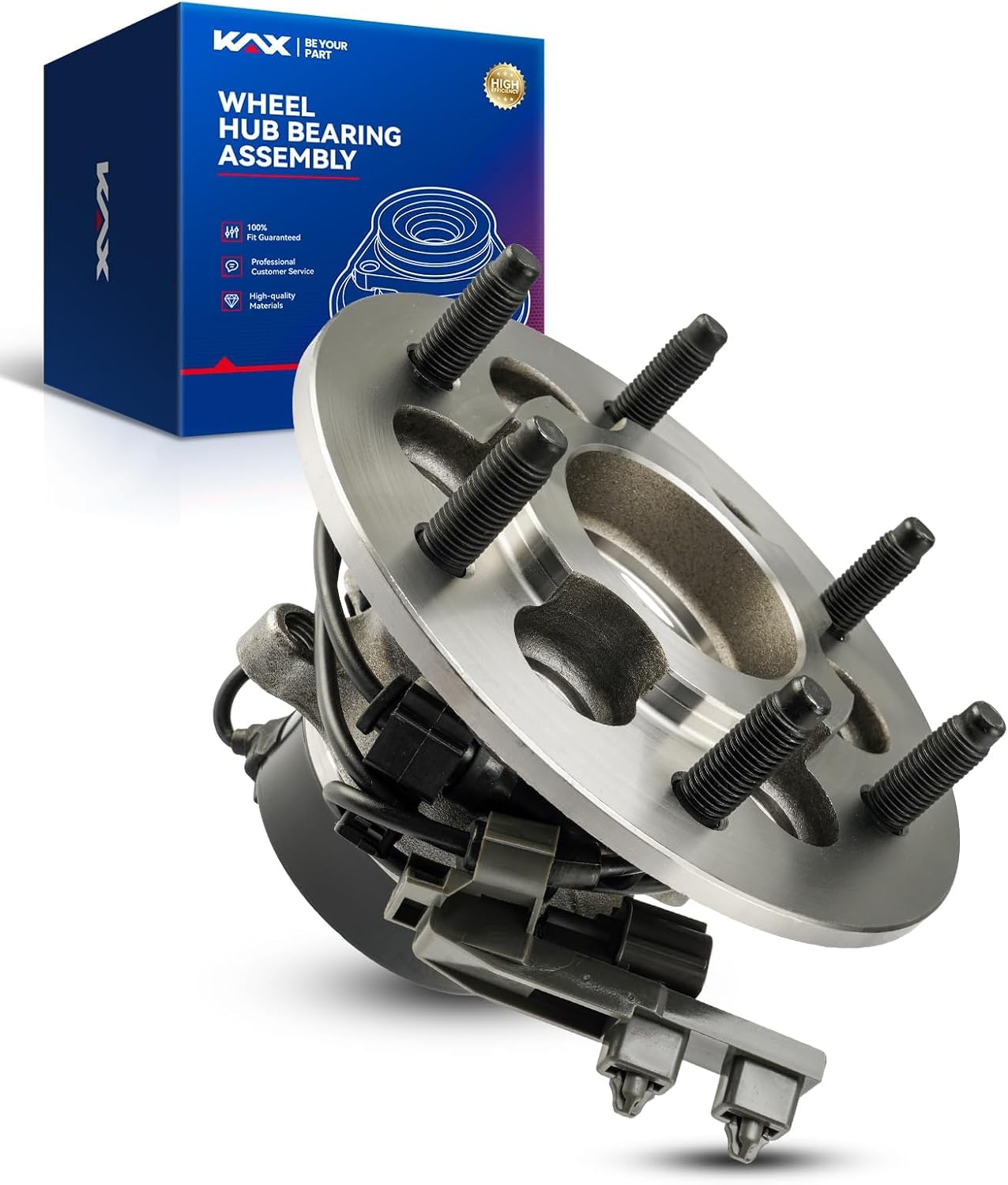 KAX 515108 Front Left Wheel Bearing Compatible with Chevy Colorado 2004-2008 RWD, GMC Canyon 2004-2008 RWD, Isuzu i-370 2007-2008 RWD,6 Lugs W/ABS 1PC