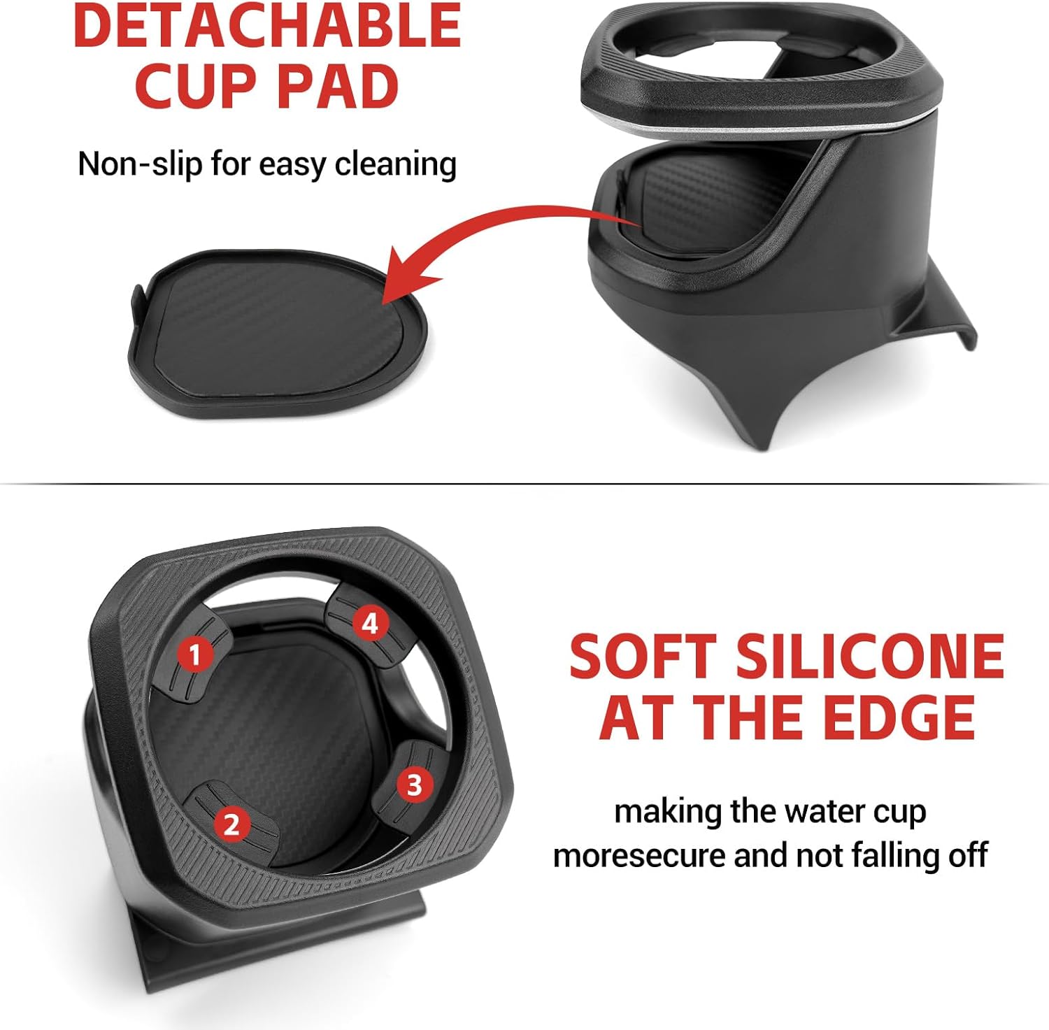 Door Cup Holders Fit for 2018-2024 Jeep Wrangler JL JLU 4XE/Gladiator JT Accessories, Cup Holders for Jeep Gladiator 2020-2024&Jeep Wrangler 2018-2024(Front Row, Right)