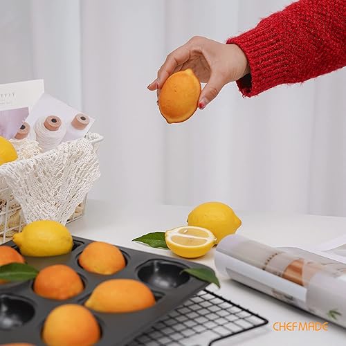 Miniatura 7 de CHEFMADE Molde para magdalenas, antiadherente de 12 cavidades en forma de limón