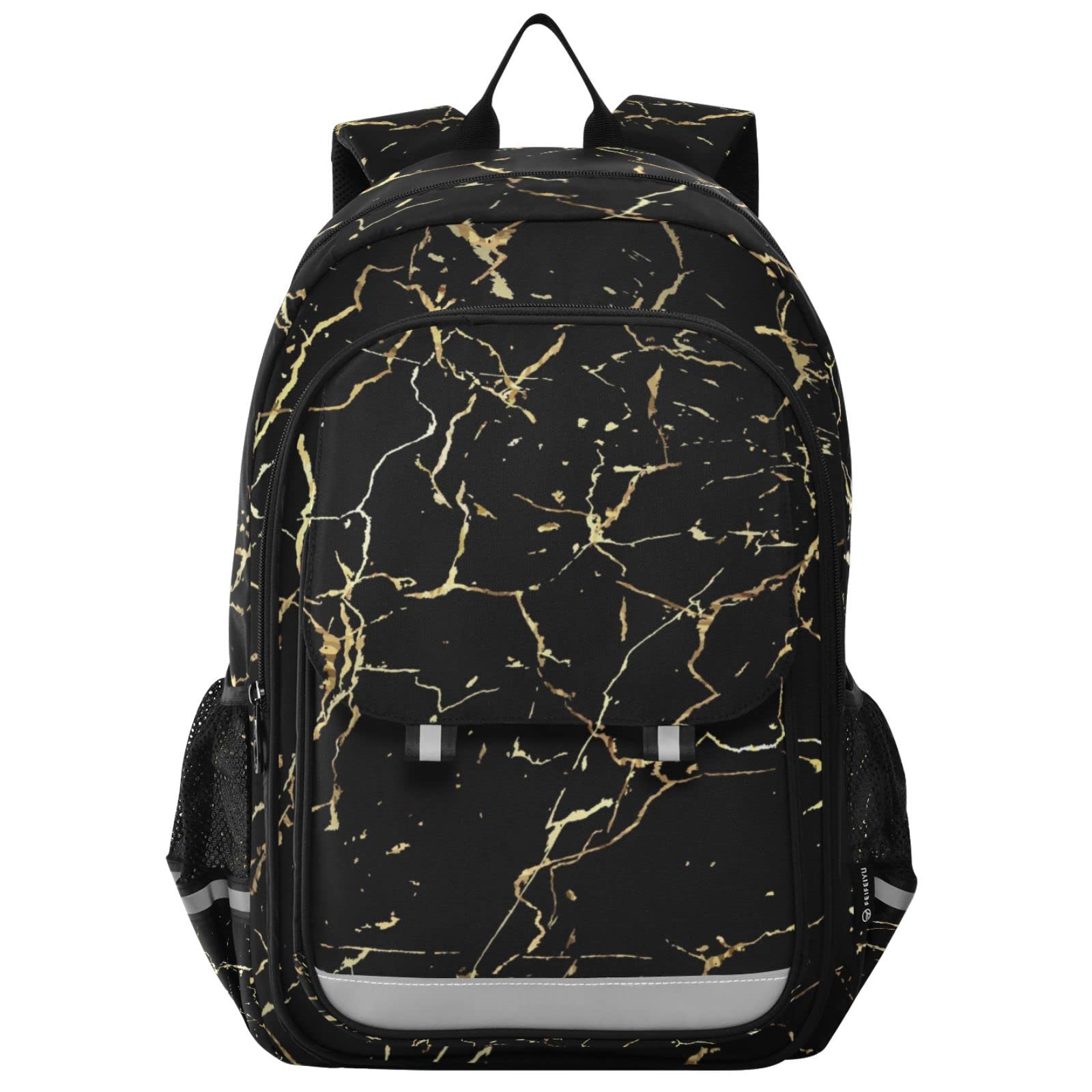 Sac en cuir léopard pour garçon avec texture dorée - 7
