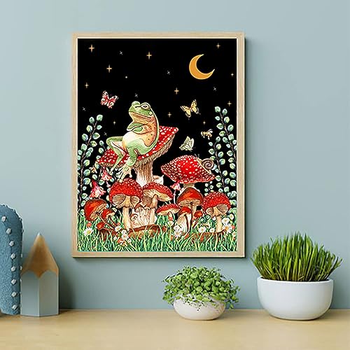 Miniatura 3 de VeGuude Pintura por números para adultos y niños principiantes, paquete de 4 kits de pintura por números en lienzo, sin marco, bricolaje, luna,