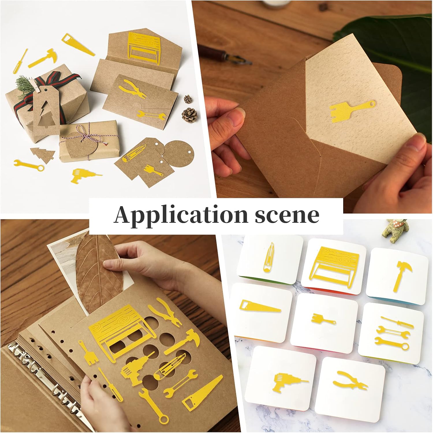 GLOBLELAND Toolbox and Tools Cutting Dies for Card Making Father's Tool Cut Die for Father's Day Card Making and DIY Scrapbooking Journal Embossing Paper Craft Decor