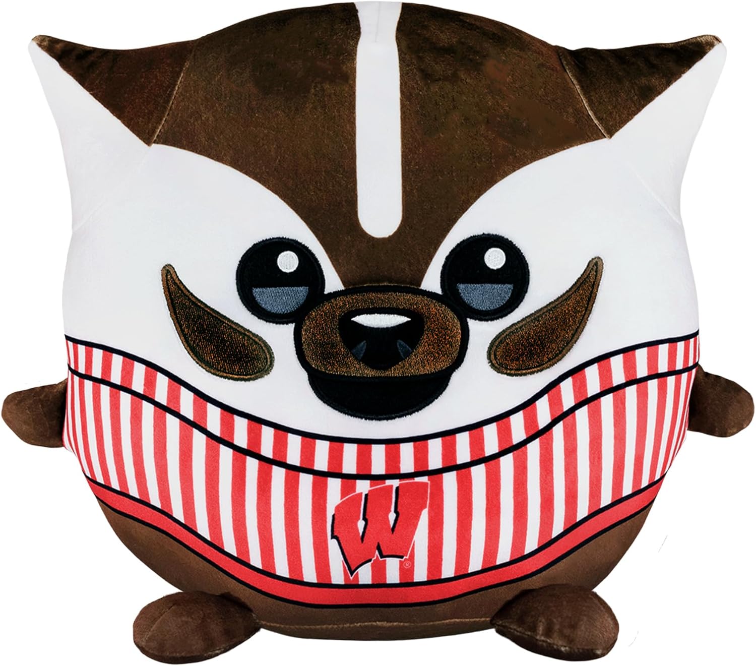 Sleep Squad Wisconsin Badgers Bucky Badger 12" Mascot Kiri Cloud Plushie - Official Collegiate Plush