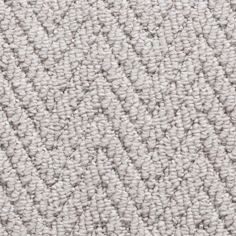 Tuda Carpets | Havana Herringbone 6mm Pile Budget Carpet with Felt Backing, 8.4mm Total Height | Silver (5121) - 4m x 3.5m (13ft1" x 11ft5")