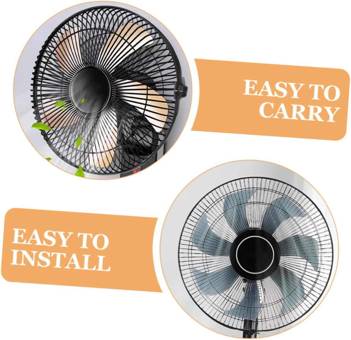 Cabilock Electric Fan Binding Hoop 18 Inch Replacement Fixed Ring for Desk and Standing Fans Plastic Fan Grill Retaining Ring Easy Installation