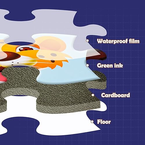 Miniatura 3 de JZMDEDR Rompecabezas de piso jumbo para niños y cachorros, rompecabezas de 35 piezas de 3 a 5 años, juguetes de desarrollo de aprendizaje