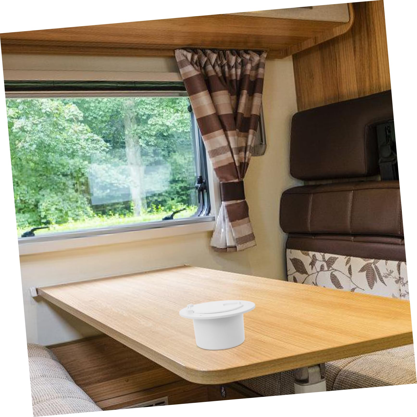 OUNONA 5 Pièces Boîte De Rangement en Fil Trappe De Câble De RV Passe-câble Électrique Trappe De Camping-Car Abdos Blanche