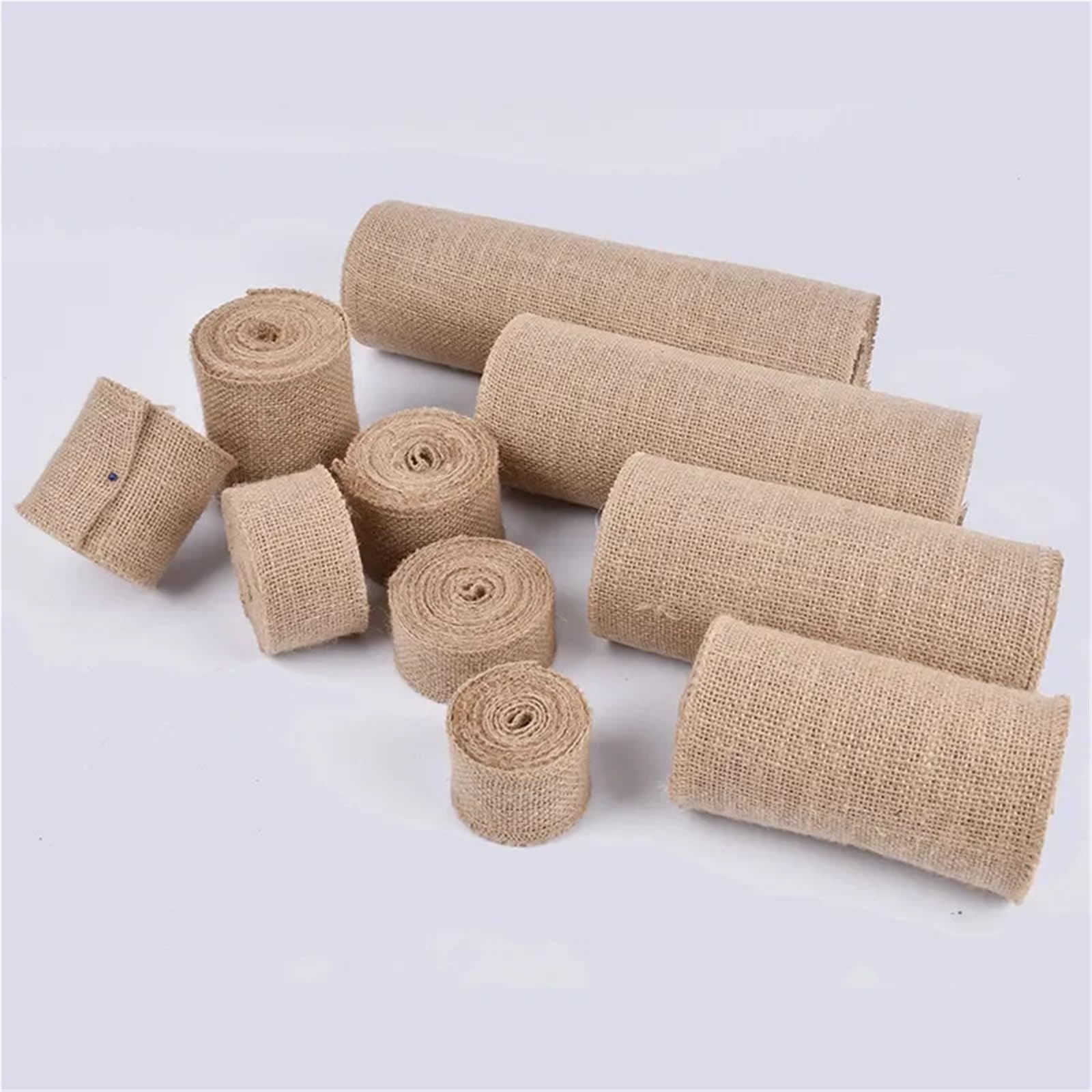 Juteband 10 Meter 20 cm natürliche Jute-Sackleinen-Sackleinenbandrollen Vintage rustikale Hochzeitsdekoration Dekor