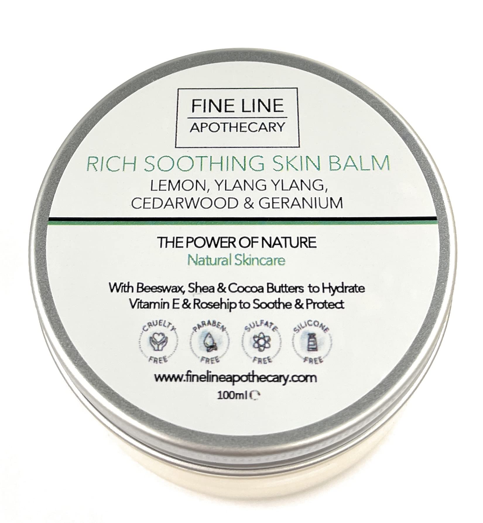 100% Natural Balm - Shea, Cocoa, Beeswax, Herbal Oils. Protects, Hydrates, Soothes, Repairs. Ideal for Sensitive Skin. 100ml.