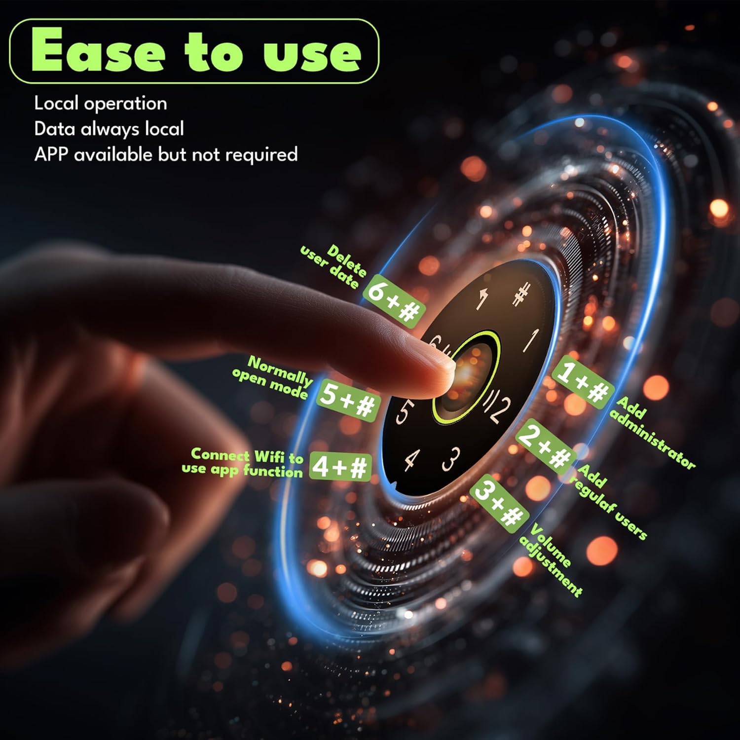 Smart Fingerprint Door Lock - WiFi Biometric Security -3