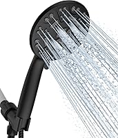 Vista 13 de Cobbe - Cabezal de ducha de 8 funciones con soporte de mano, juego de cabezal de ducha de alta presión con manguera, soporte ajustable y arandelas