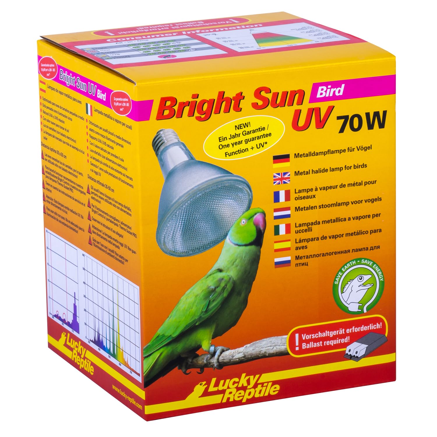 Lucky Reptile Bright Sun UV Bird (70 Watt)