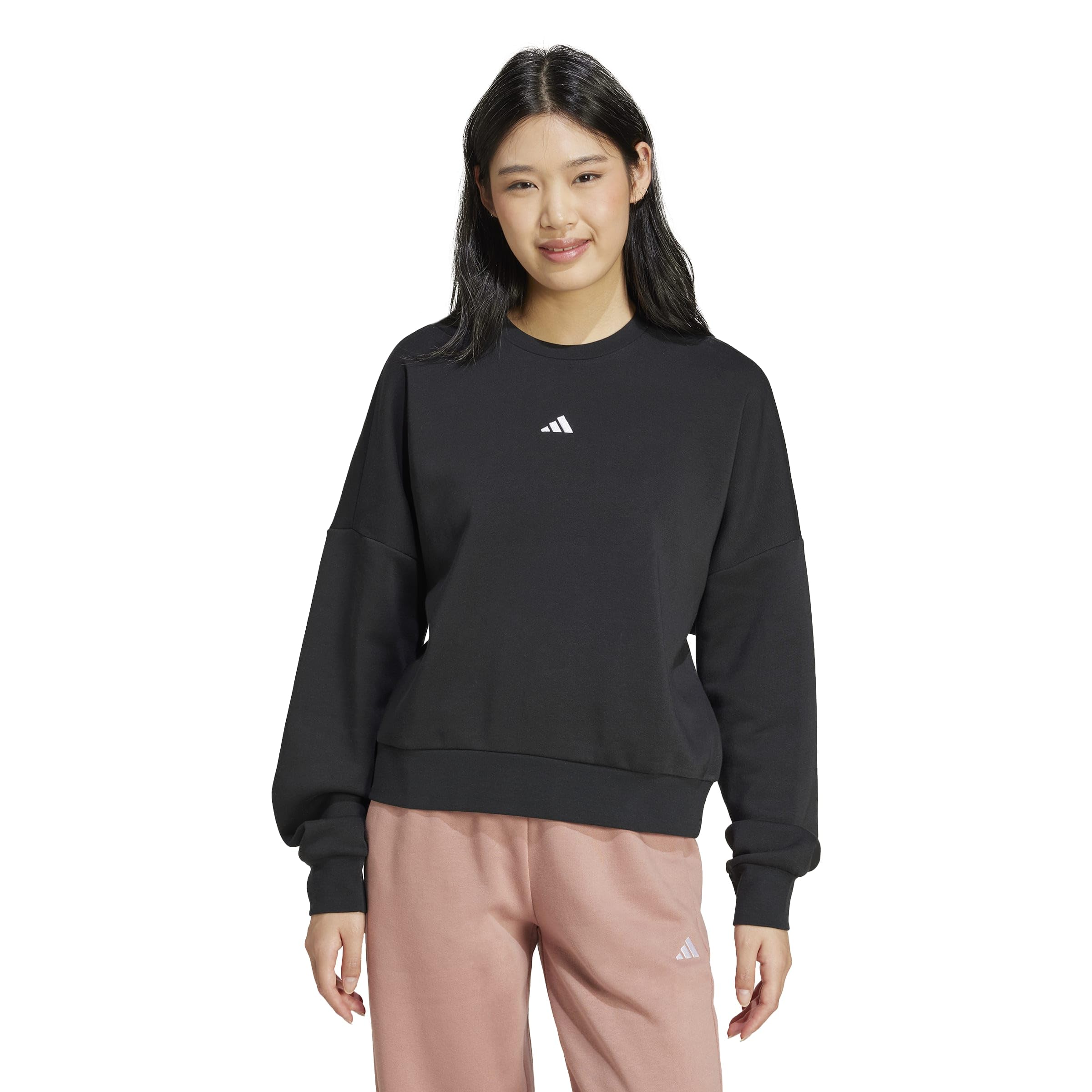 Adidas Donna Essentials Small Logo Feel Cozy Relaxed Fit Sweatshirt