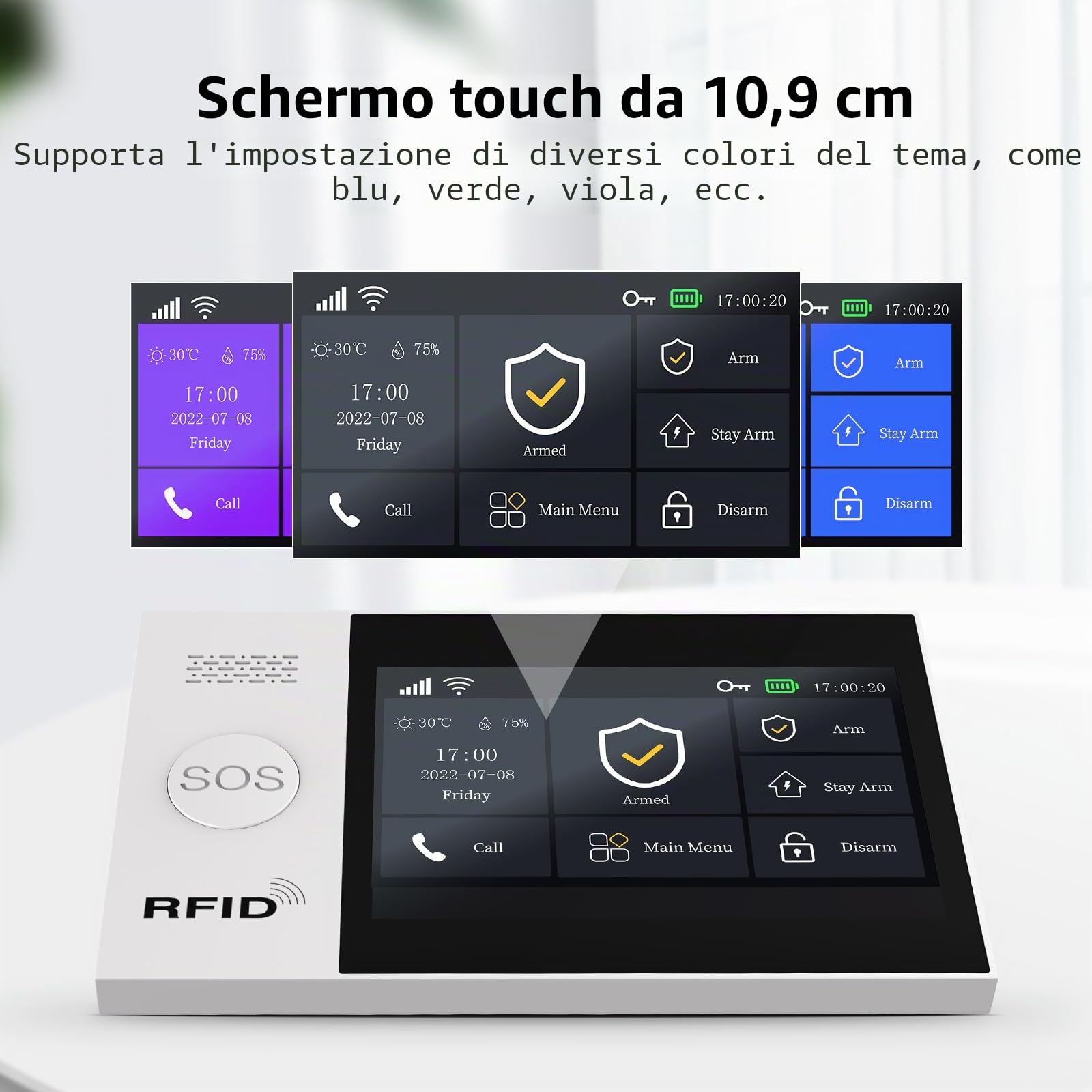 XNY 4.3'' Schermo Tattile Completo Allarme Casa Senza Fili con Telecamera, Allarme Casa 4G/WiFi, Antifurto Casa Wireless con APP, Sirena Esterna, Sensore di movimento, Sensore Porta, Telecomando