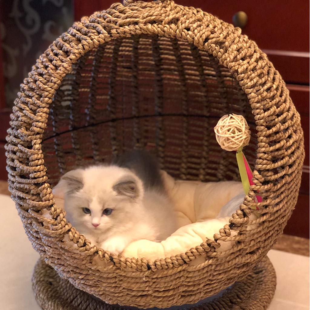 Casa De Verano para Gatos Casa Redonda para Gatos Cama para Mascotas Semicerrada Disponible En Todas Las Estaciones Cama para Gatos Canasta Colgante Casa para Gatos Juguetes para Gatos