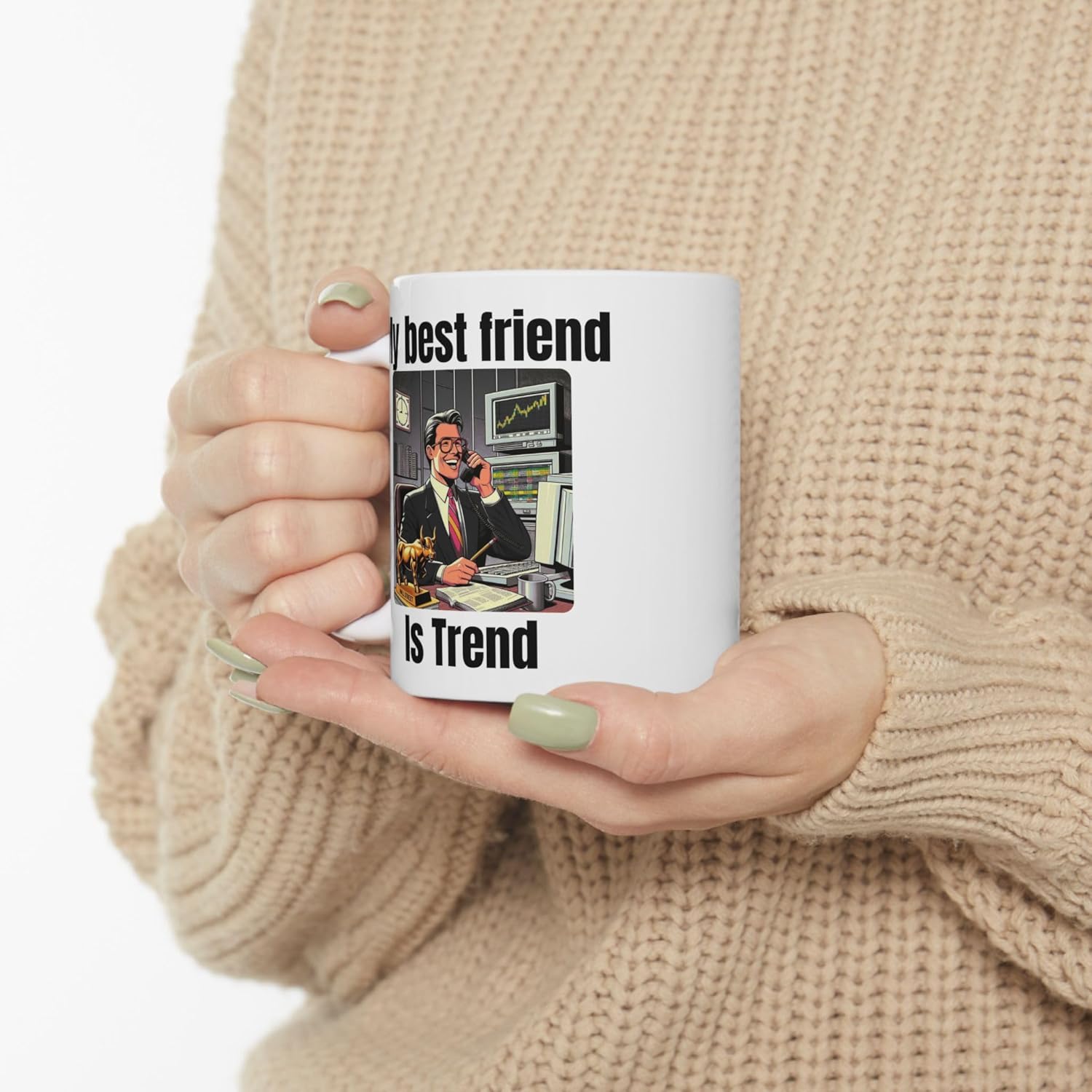 Funny Best Friend Trend Stock Market Coffee Mug Wall Street Investor Present Gift Finance Trading Enthusiast Office Decor - Image 2