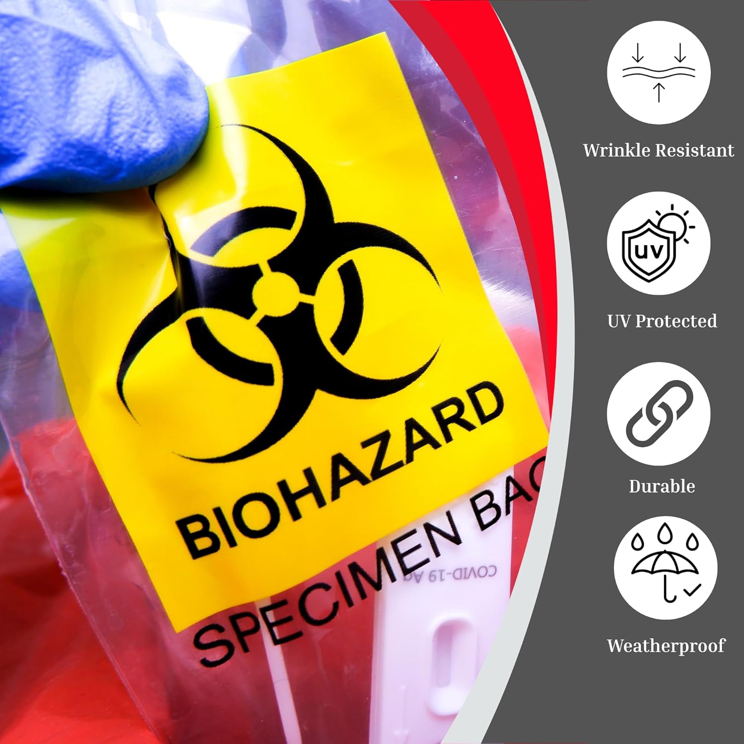SurgiMac 30-33 Gallon Red Infectious Waste Bag - Heavy Duty 31x41 Inch - Biohazard Disposal Bag for Medical, Laboratory, and Industrial Use | Case of 250