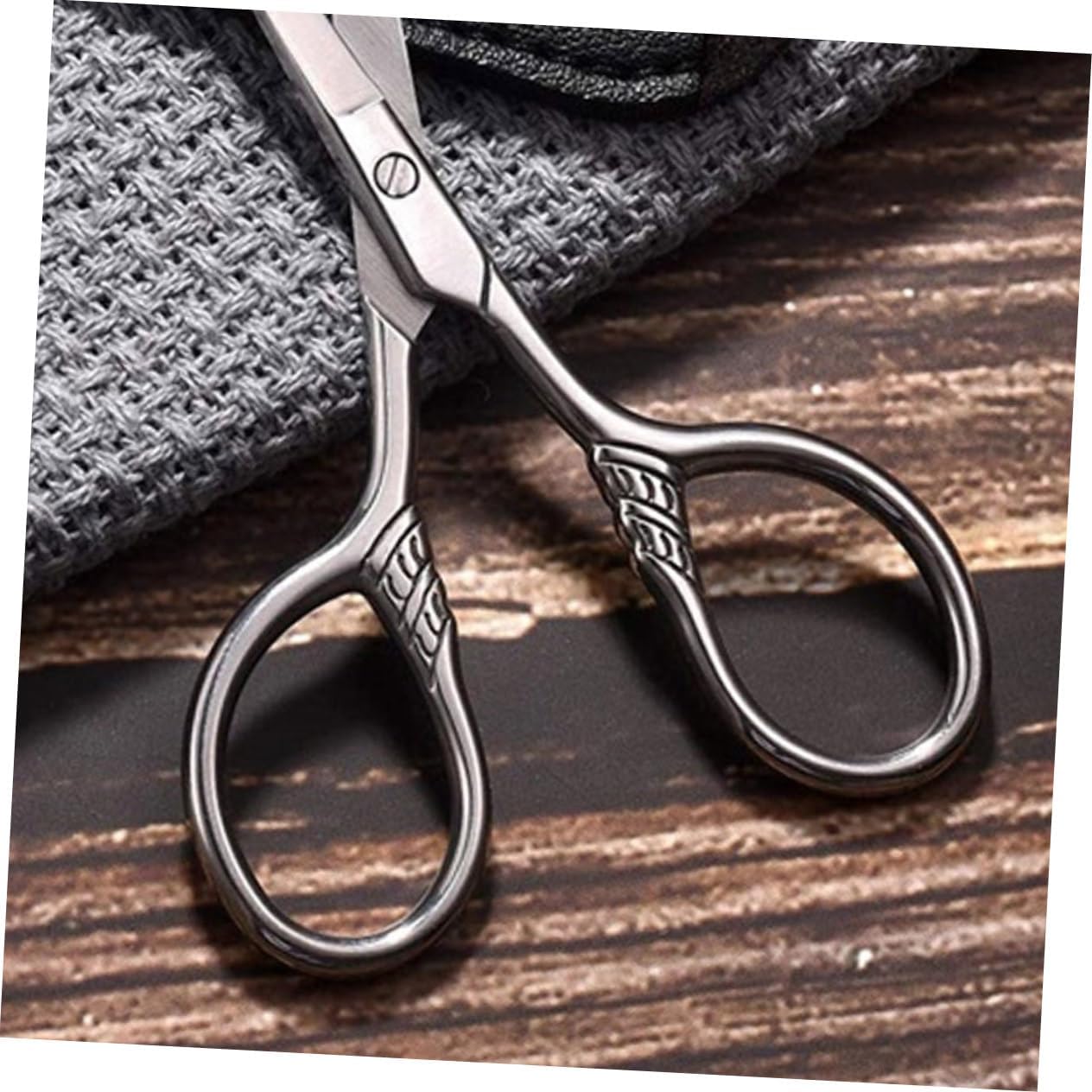 2pcs Professional Eyebrow Scissor Stainless Steel for Facial Hair Nose Hair and Beauty Grooming