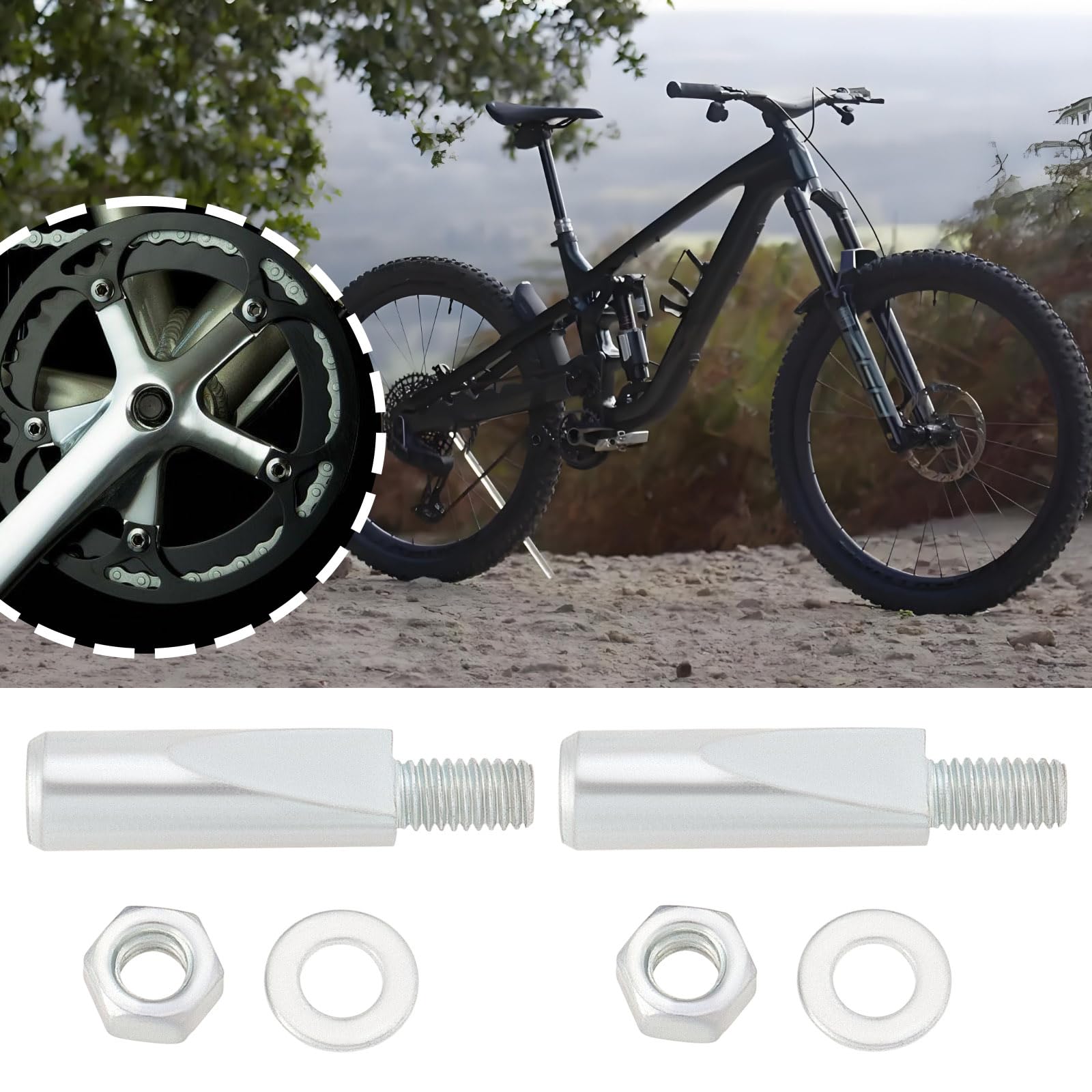 OTOTEC 4Pcs Crank Wedge Bike Cotter Pins 9.5x40mm Bicycle Pins Bottom Bracket Wedge Cycling Accessories for Bicycle Moped Galvanised Steel - Image 3