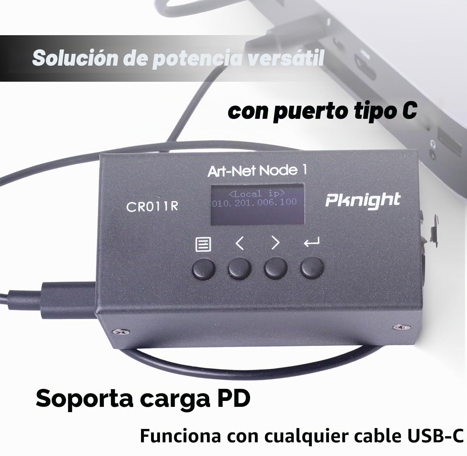 Pknight Interfaz de Control de Iluminación Ethernet ArtNet DMX Bidireccional | un universo (RDM no compatible)