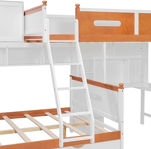 Miniatura 132 de Versatility - Litera individual sobre individual con escritorio y armario integrados, cama alta de madera maciza y plataforma independiente con