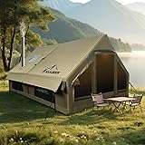 NANJEEN® | Large Luxury Inflatable Camping Tent,Wind & Rain Resistant,12㎡ Interior,2-4-6-8-10 Person Shelter,8 Minutes Fast Setup with Hand Pump,All-Season Ready,Dual Doors,Mosquito-Proof Mesh Windows
