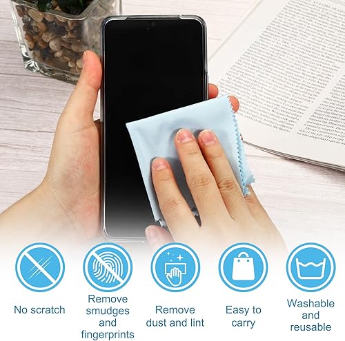 Miniatura 4 de PATIKIL Paño de limpieza de microfibra para lentes de 6 x 6 pulgadas, paquete de 10 paños de limpieza para lentes de cámara, pantallas en bolsa de
