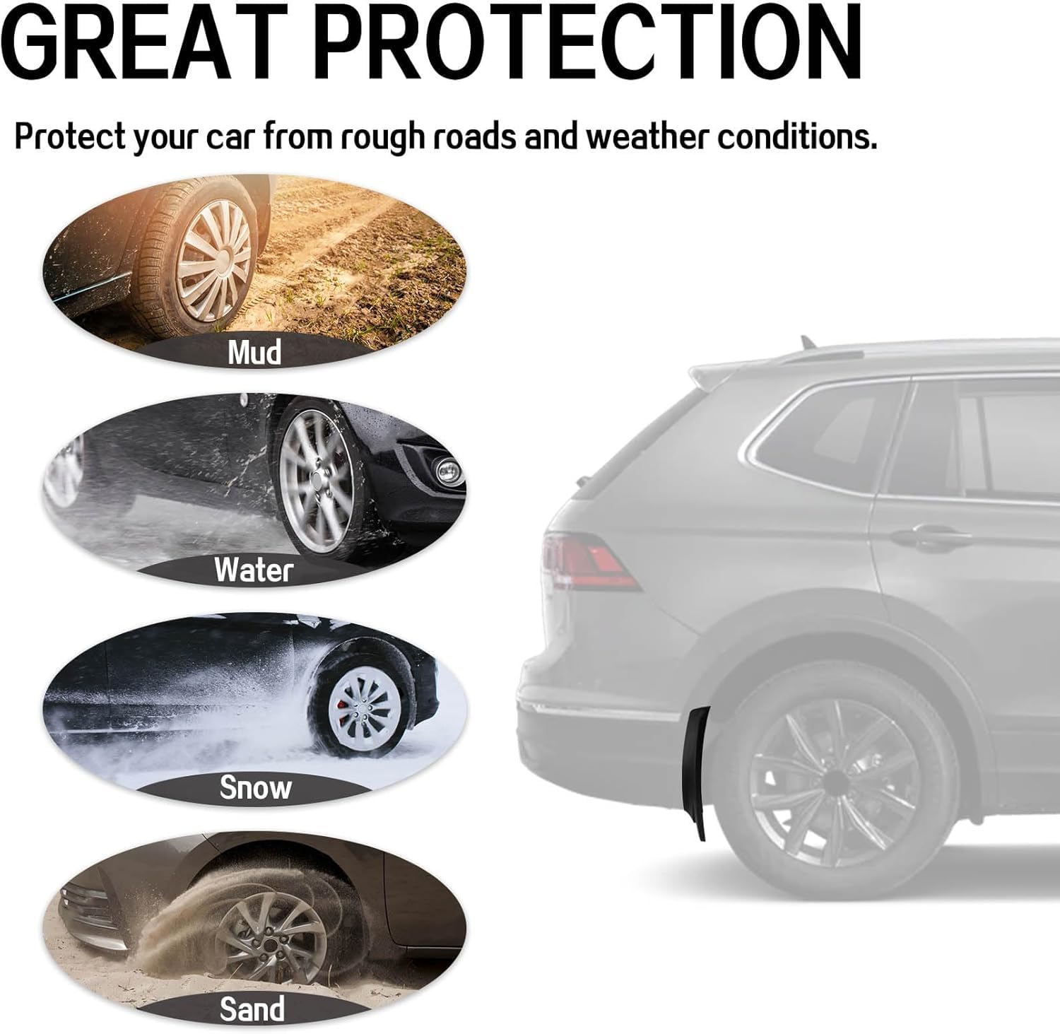 4 Stück Auto Schmutzfänger für Nissan Teana JA 2009-2013, Schmutzfänger Vordere Hintere Spritzschutz Kit Staubdicht Spritzfest Auto Zubehör