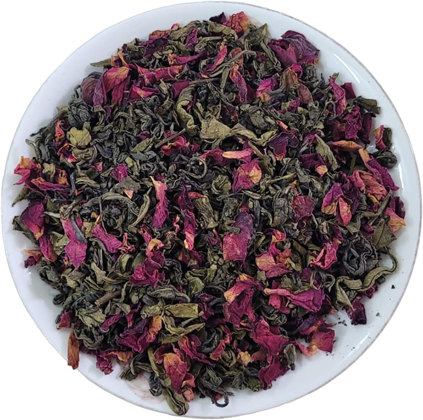 Darjeeling chaiwala Organic Rose Whole Green Tea Leaves with Natural Rose Flower Tea | Rose Green Tea for Stress Relief, Better Sleep (100 GR)