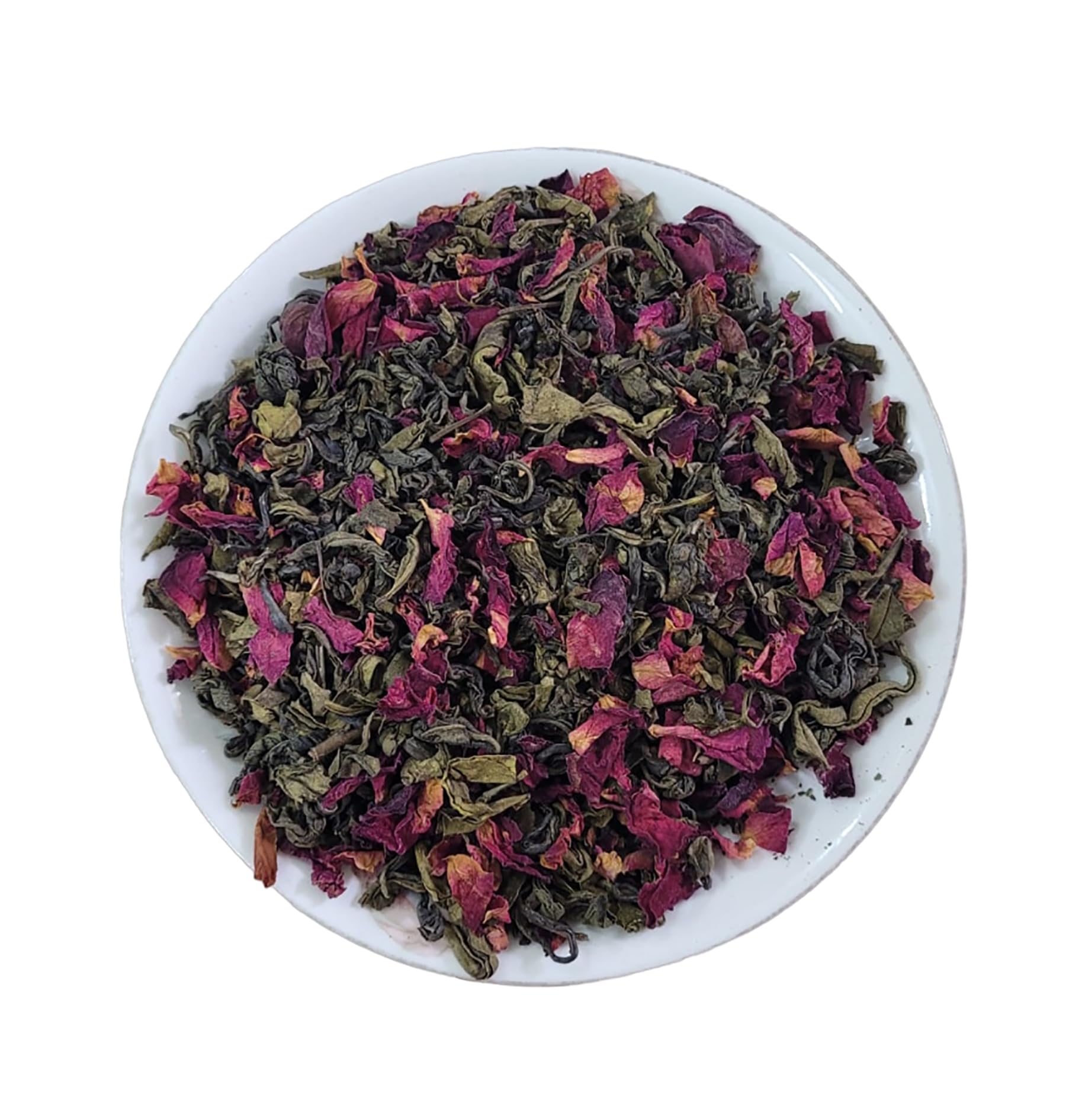 Darjeeling chaiwala Organic Rose Whole Green Tea Leaves with Natural Rose Flower Tea | Rose Green Tea for Stress Relief, Better Sleep (100 GR)