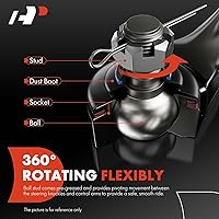 Vista 4 de A-Premium 2 brazos de control delanteros inferiores, con rótula y buje, compatibles con Toyota Sienna 2011 2012 2013 2014 2015 2016 2017 2018 2019