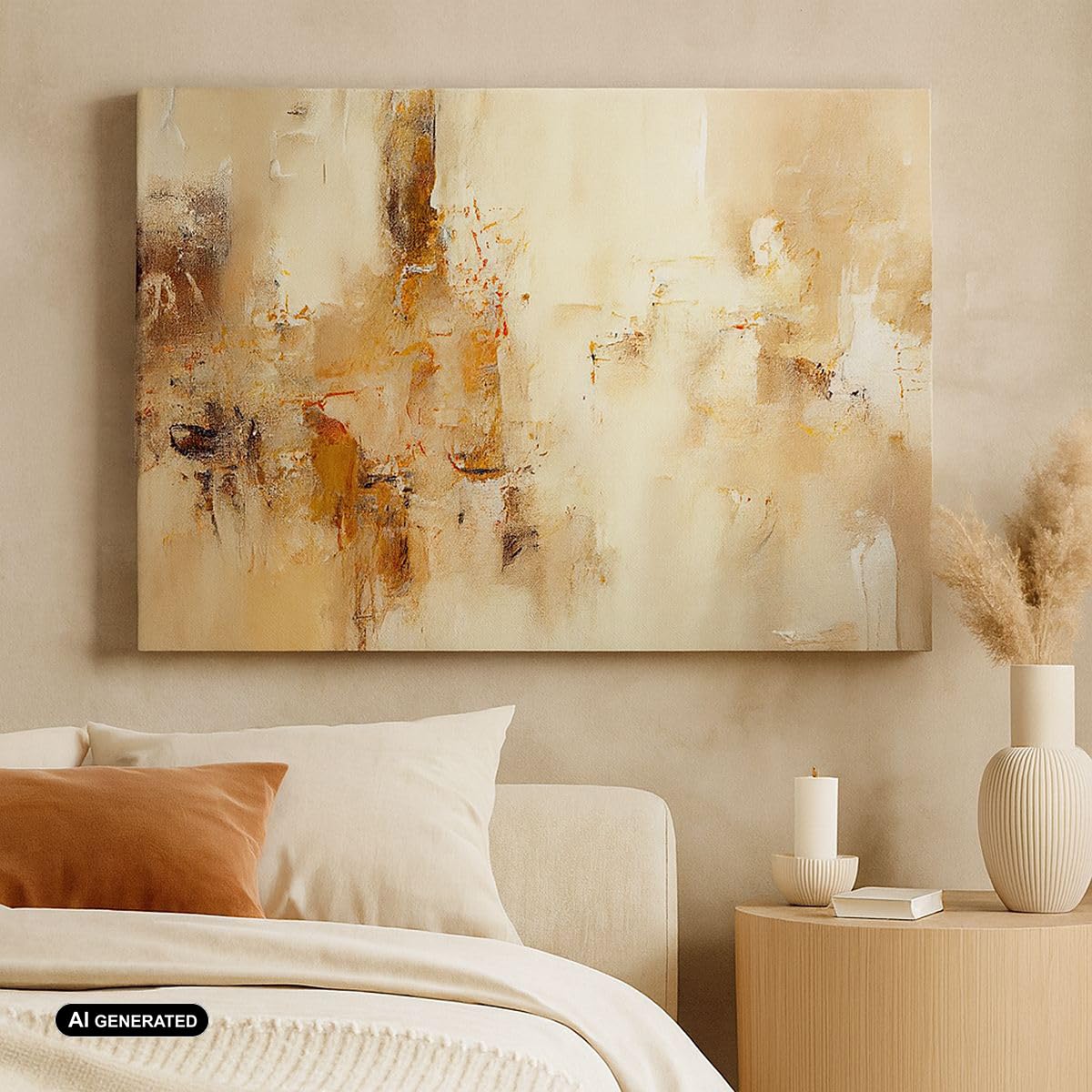 Quadri Moderni su Tela 120x80 cm Stampe da Parete Astratto Pastello - 5811 | CIAO Minimalismo Astrazione Quadro Decorativo XXL 1 pezzo Soggiorno Arte da Parete Decorazione da Parete ARTTOR
