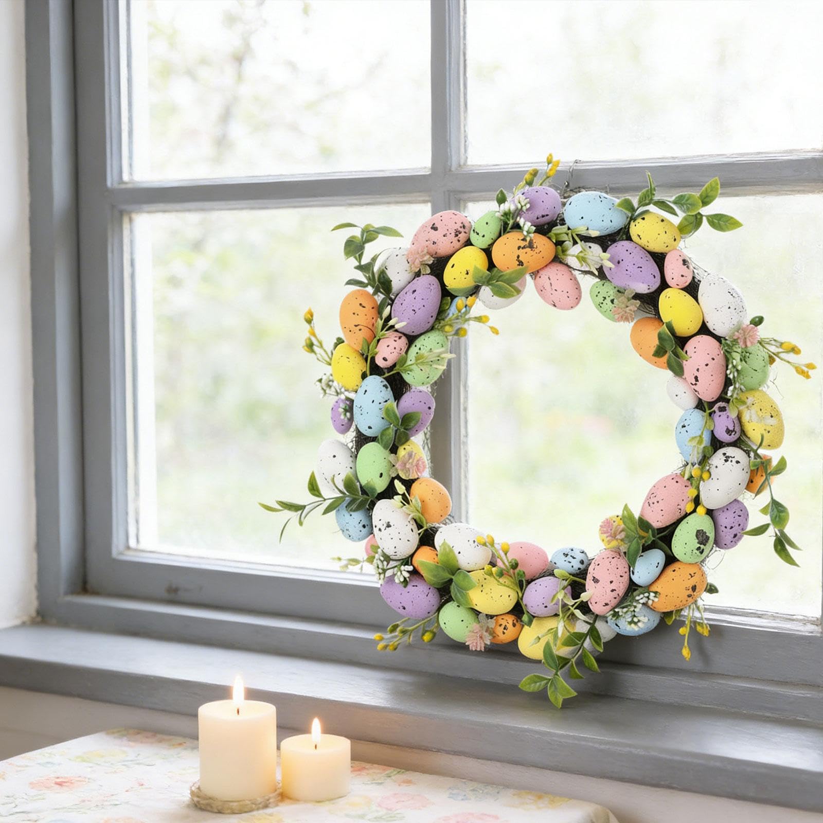 Uova di Pasqua con Motivo a Erba, Uova Decorative per I Caffè Primaverili