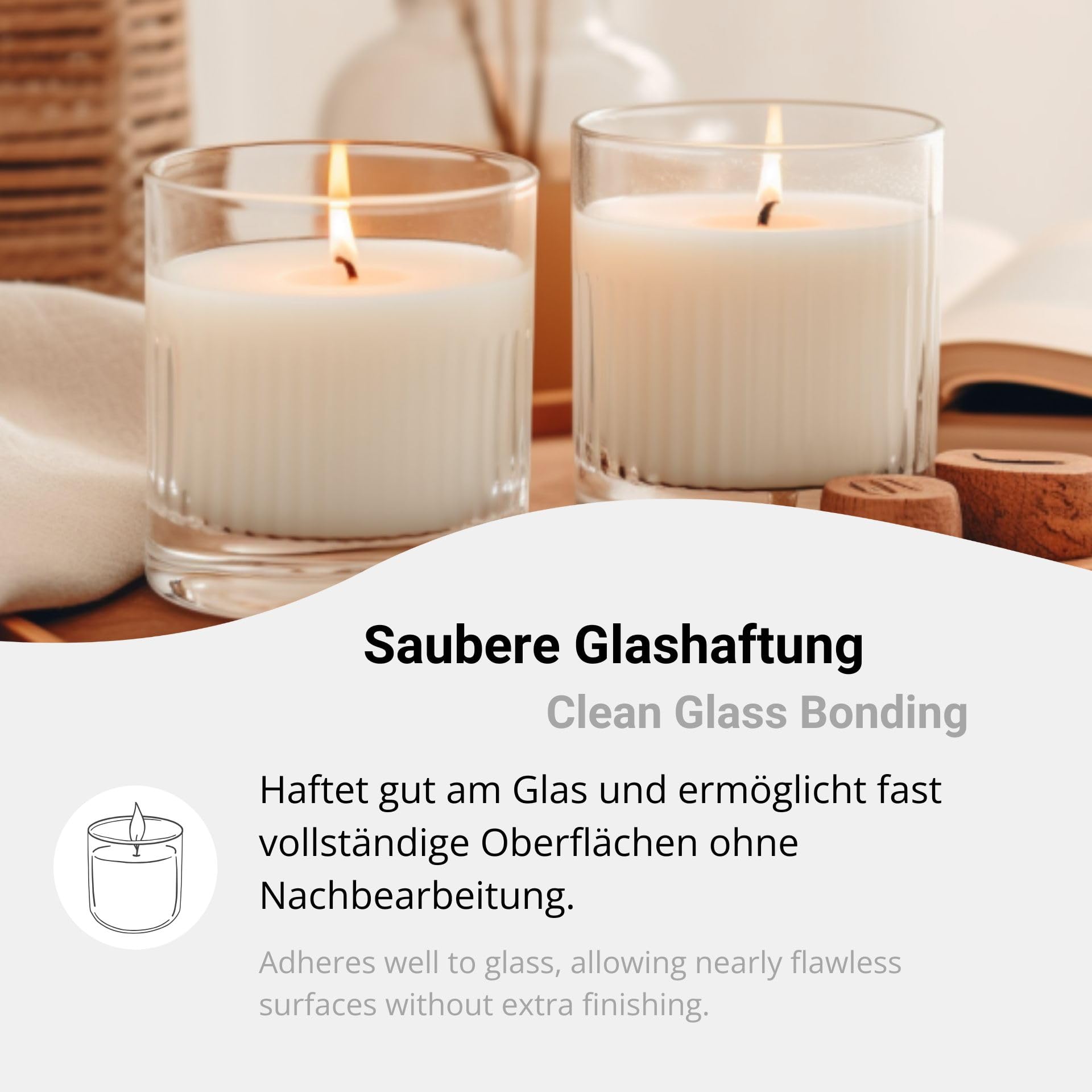 DistrEbution EcoShea Container Kerzenwachs 5kg – Natürliches Pflanzenwachs für Behälterkerzen