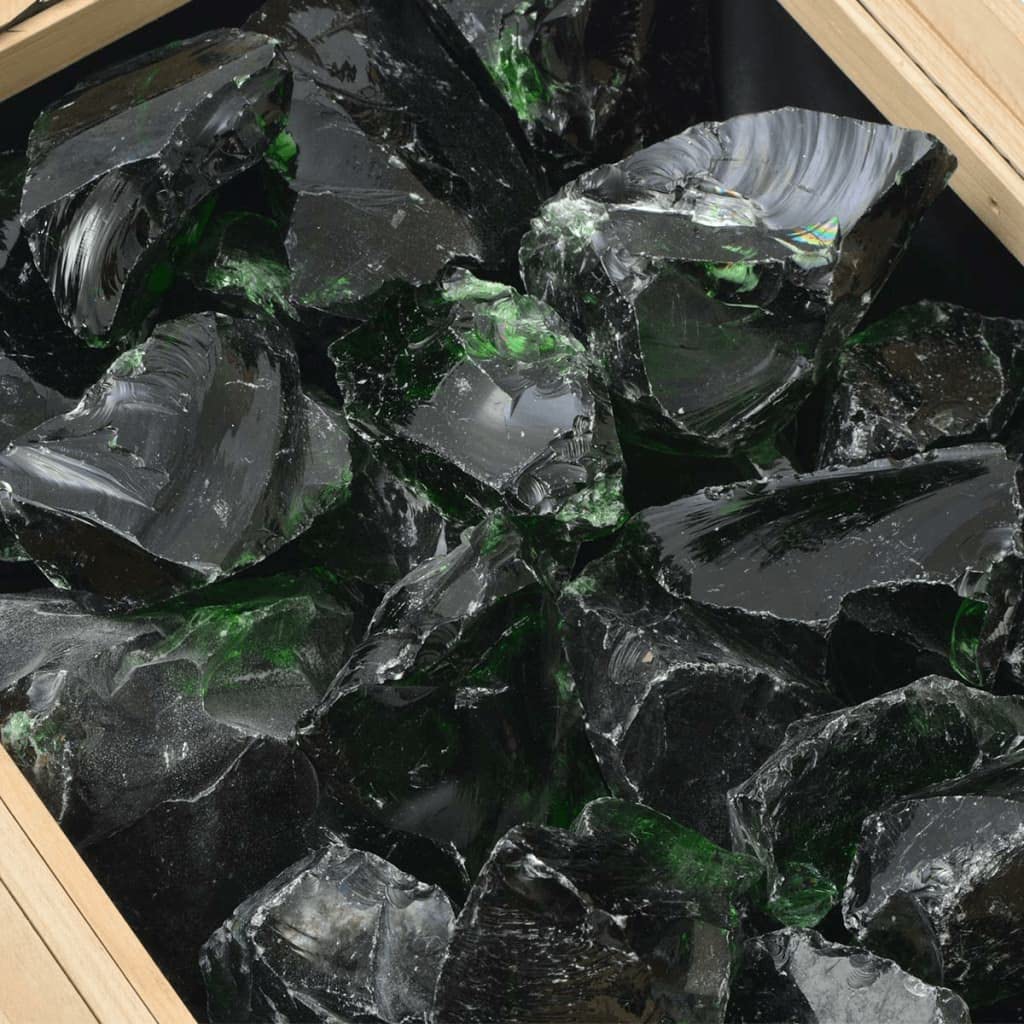 vidaXL Gabionensteine Glas Grün 60-120mm 25kg Gabione Glassteine Glasbrocken