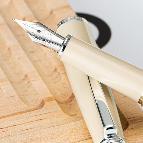 Miniatura 5 de Hongdian 920S - Pluma estilográfica de metal marrón, pluma clásica de punta extrafina iridio con convertidor de tinta