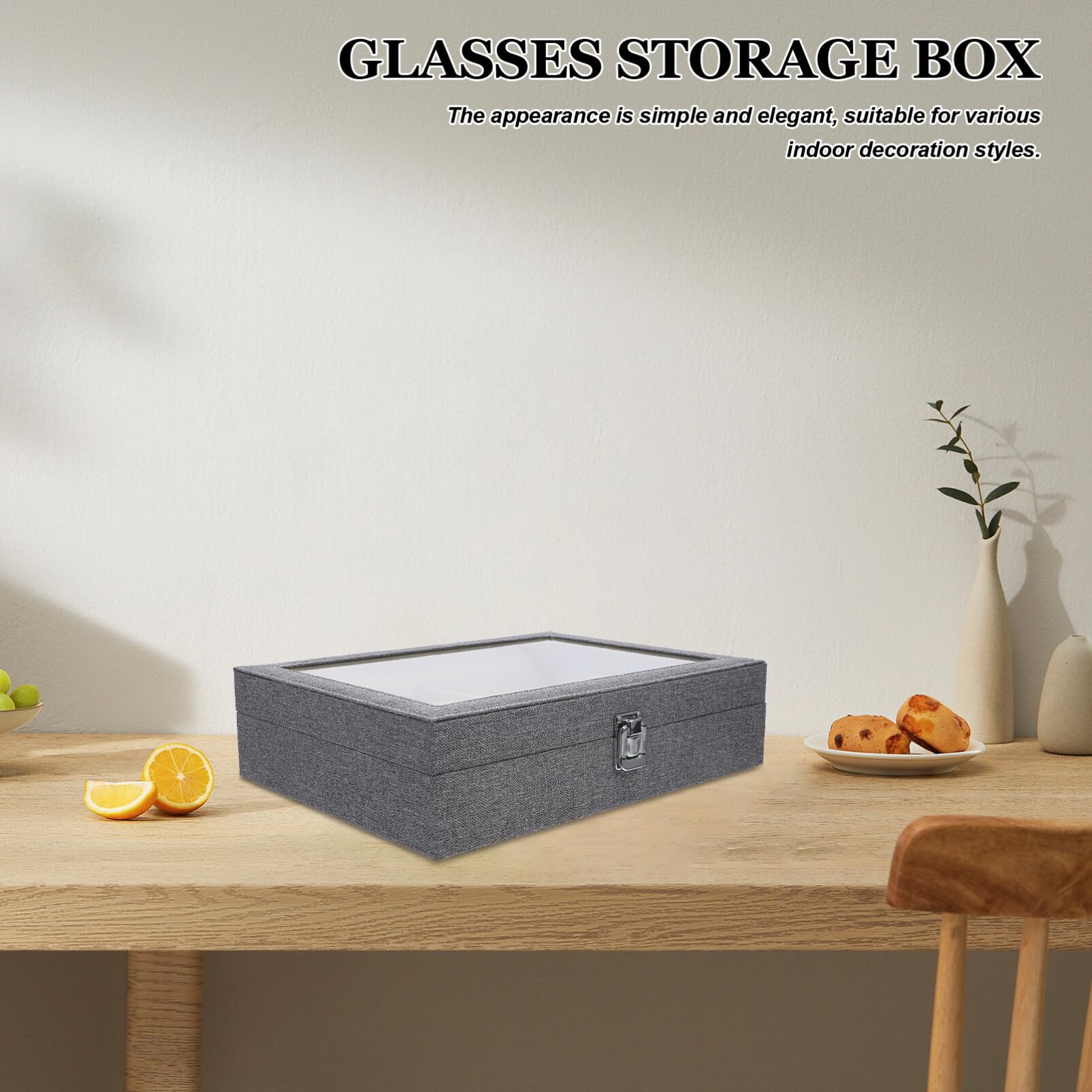 Organizador De Gafas De Sol con 8 Ranuras Expositor Soporte para Guardar Varias Gafas Elegante Estuche Diseño Compacto.