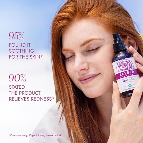 Miniatura 4 de Alteya Organics Rose Water - Tónico facial orgánico certificado por USDA, 4 onzas líquidas4.1 fl oz de agua pura búlgara rosa damascena flor de