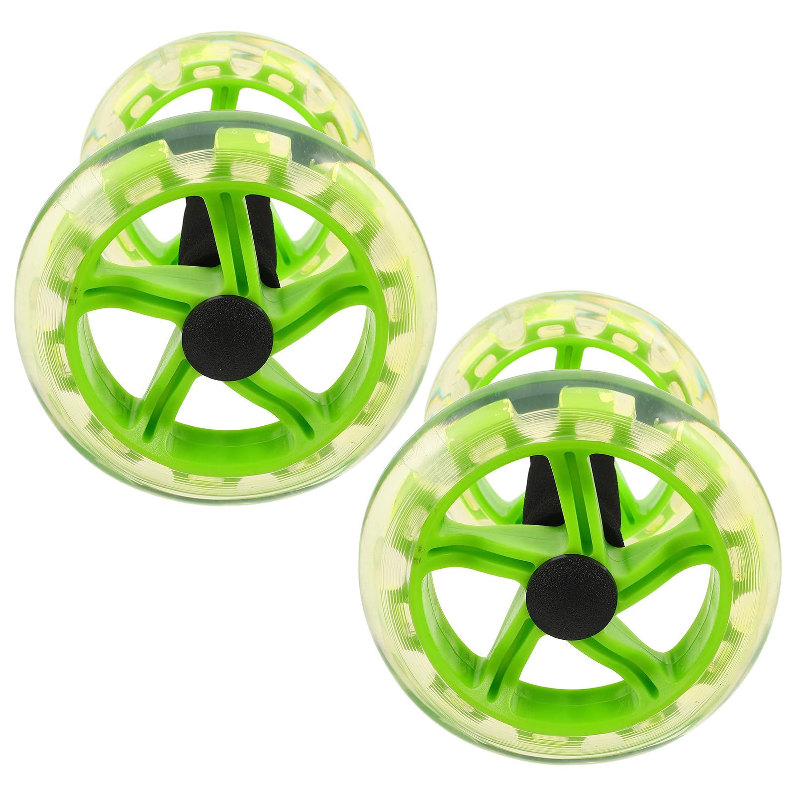 YARNOW Rodillo Abdominal de Doble Rueda para Entrenamiento Muscular con Retorno, Material Pp y Esponja, Adecuado para Gimnasio en Casa y Oficina, Activación Corporal Completa