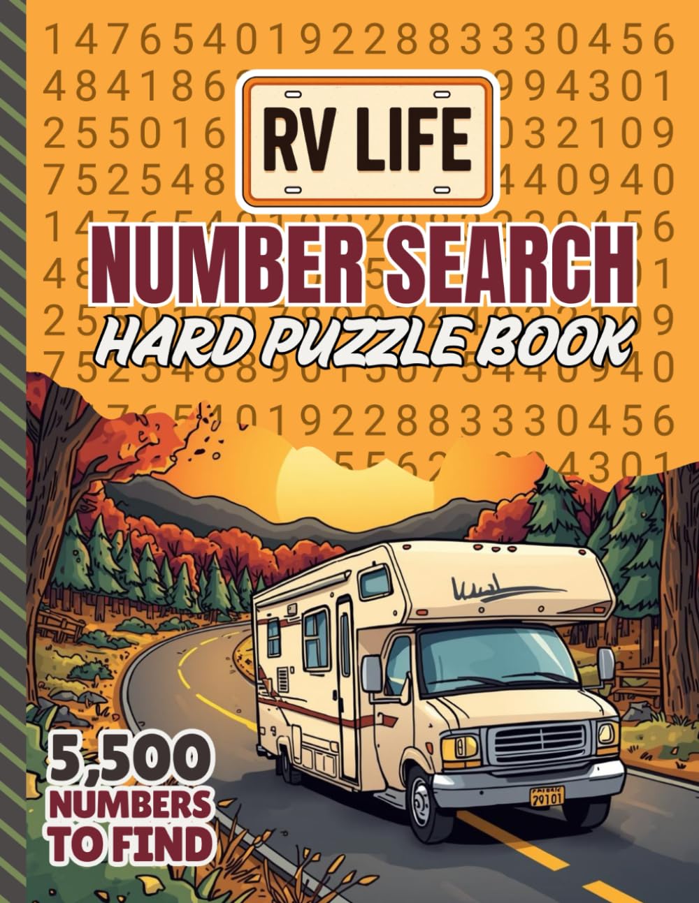 RV Life Number Search: 5,500 Multi-Digit Hard Clues To Find | Travel Puzzle Book For Road Trips, Camping, and Downtime (Travel Activity Puzzle Books)