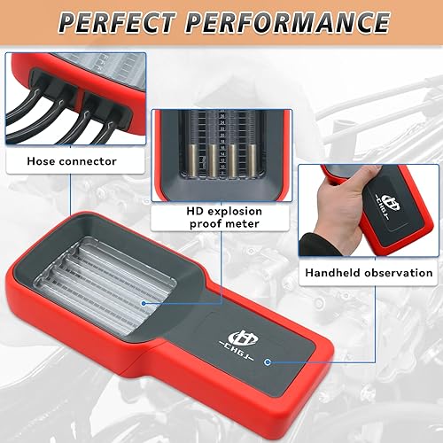 Miniatura 4 de CHGJ Sincronizador universal de carburador de 4 cilindros para motocicleta, calibre de sincronización equilibrador de carbohidratos
