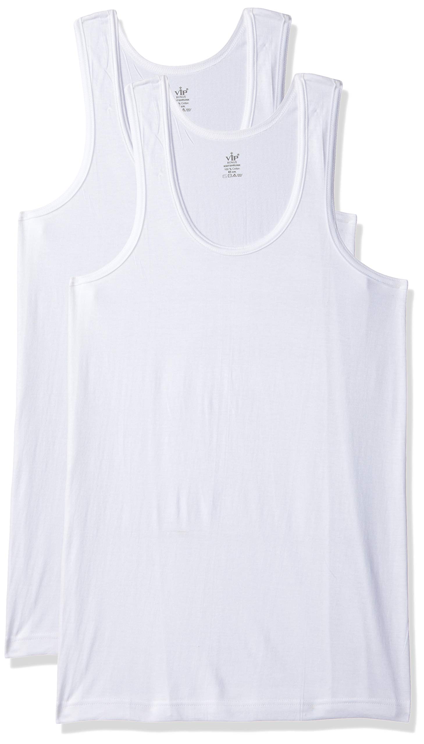 VIPMen's Plain Vest (Pack of 2)
