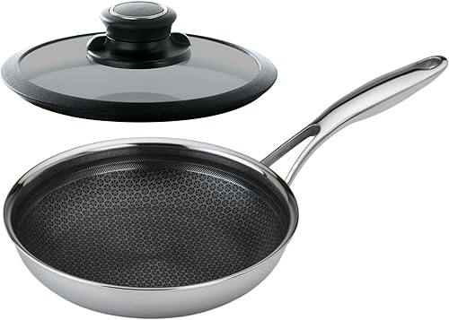 Black Cube Sartén de liberación rápida con tapa de vidrio templado, 11 pulgadas