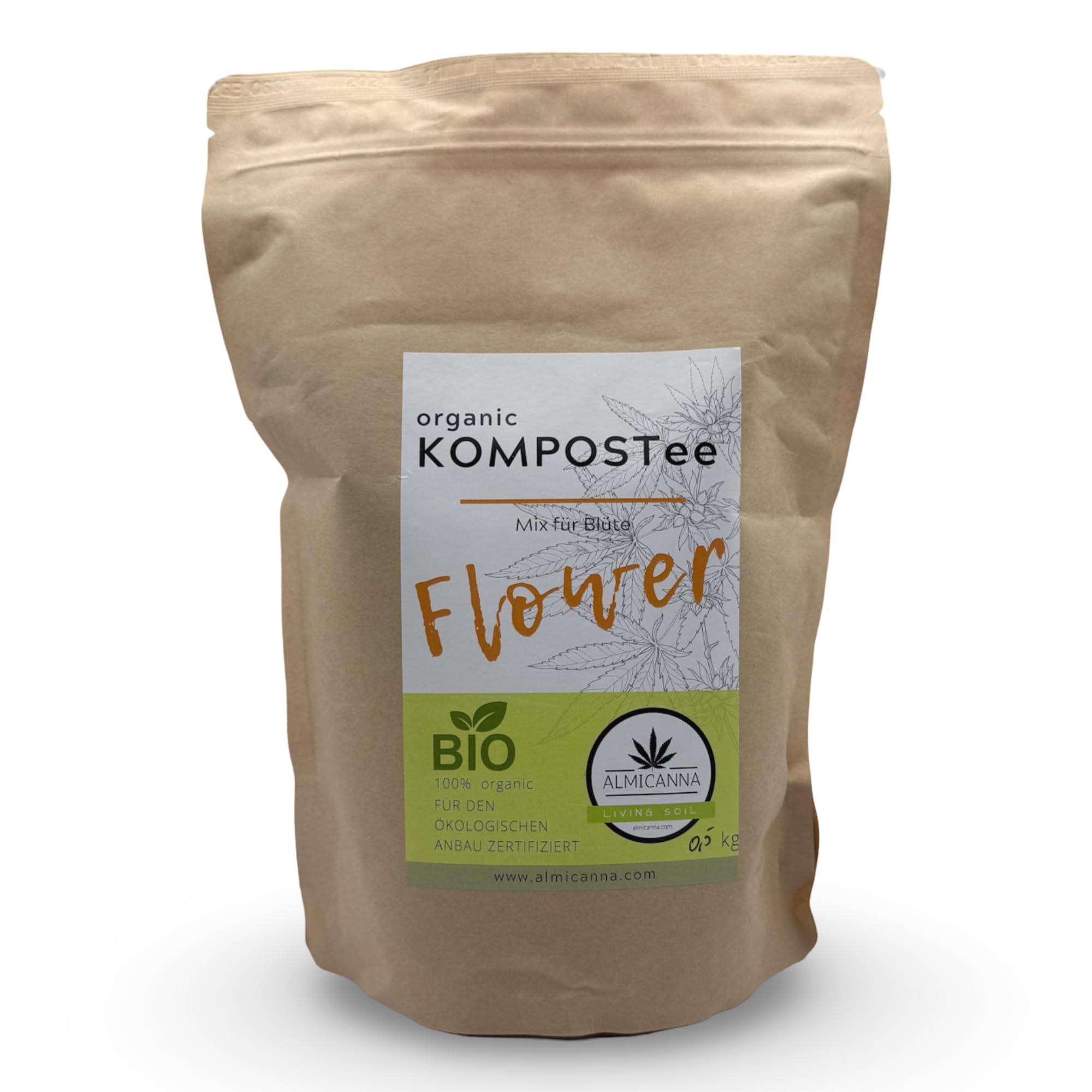 Bio KompostTee Flower pour la phase de floraison 0,5 kg – Booster microbien pour plantes et sols