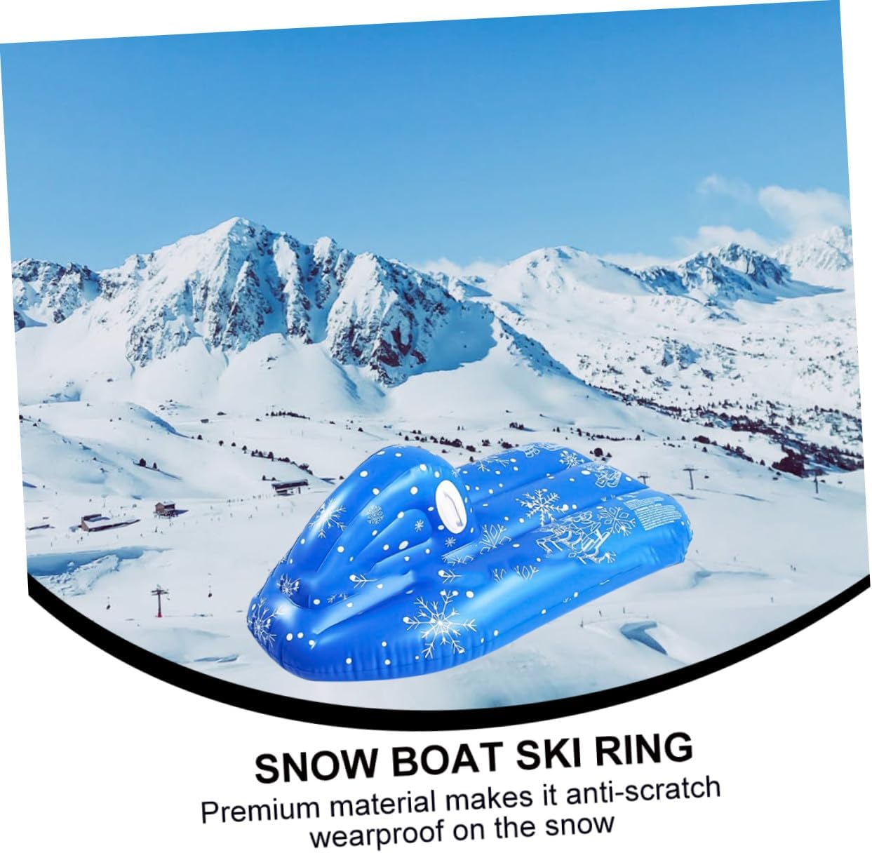 Inflatable Winter Snow Tube Snow Sled PVC Raft Skiing Heavy Duty Outdoor Tubing Sledding and Family Fun