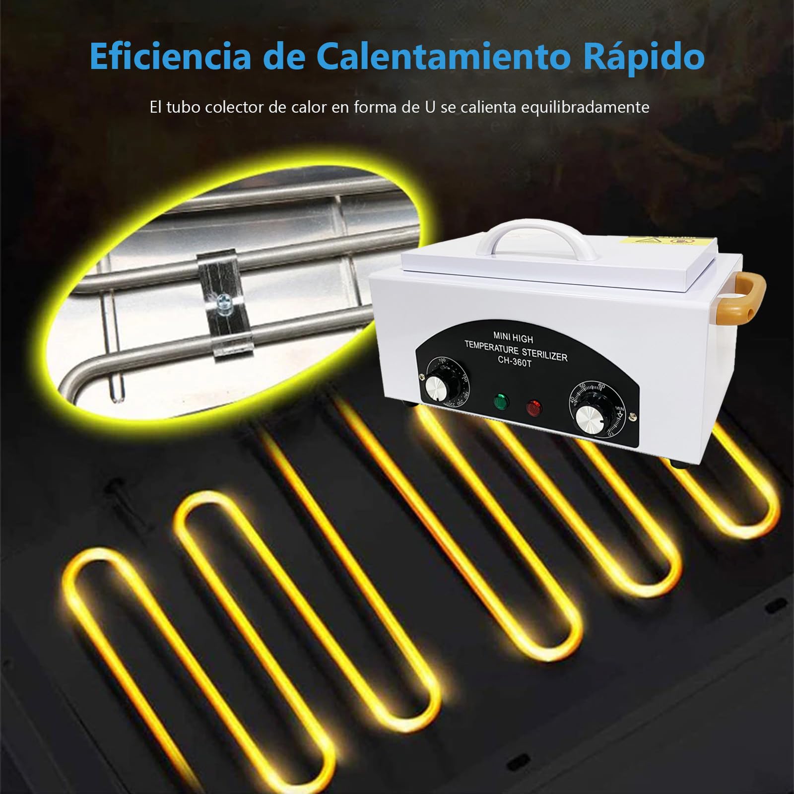 Lazy lady esterilizador manicura de alta temperatura，esterilizador profesional de aire caliente, desinfectante para utensilios de manicura, esterilizador para herramientas de uñas, dental