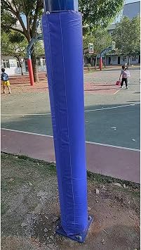 Basketball Pole Padding Outdoor Round, 5 6 7 8 Ft Tall Universal Wrap Around Basketball Hoop Post Pads, Waterproof Around Metal Poles Protector